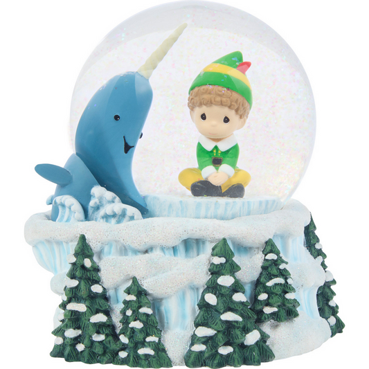 Let The Christmas Spirit Guide You Buddy the Elf Precious Moments Musical Snow Globe