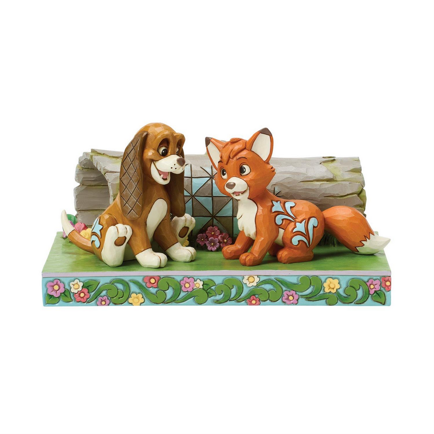 An Unlikely Friendship Fox & The Hound Jim Shore Disney Figurine