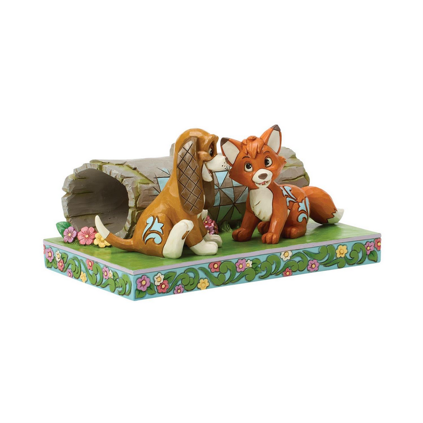 An Unlikely Friendship Fox & The Hound Jim Shore Disney Figurine