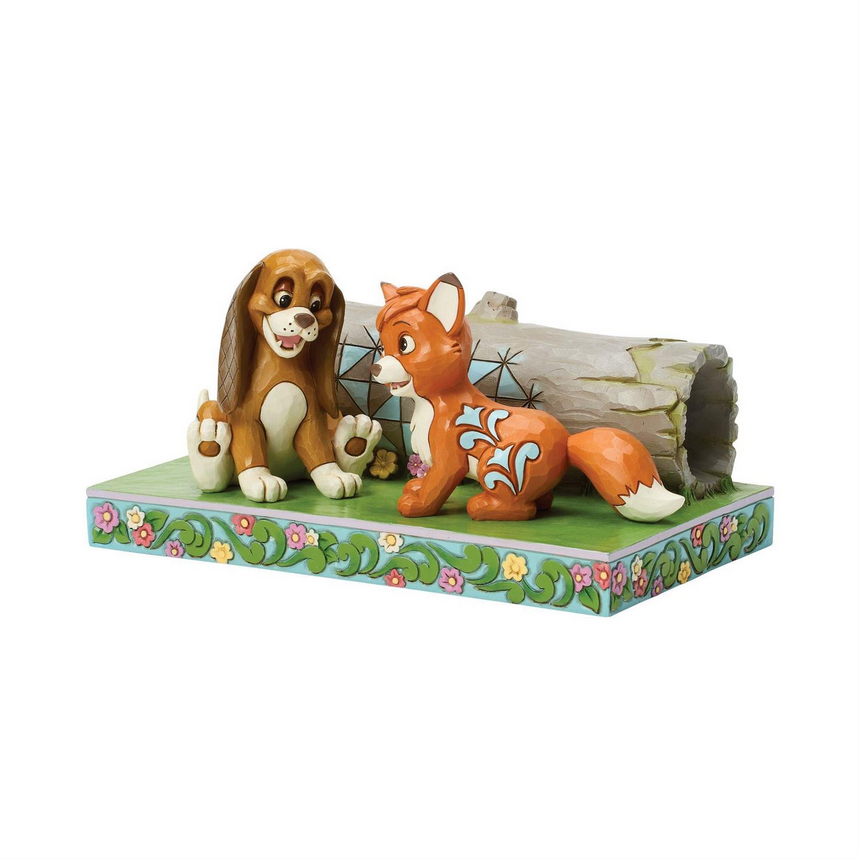 An Unlikely Friendship Fox & The Hound Jim Shore Disney Figurine