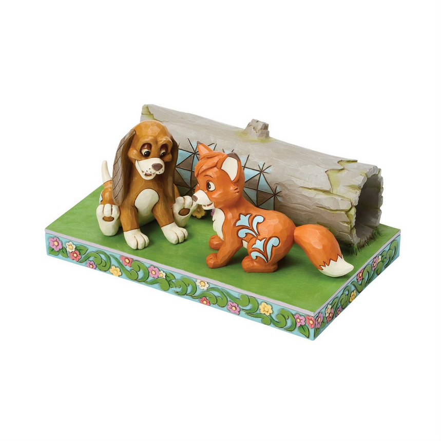 An Unlikely Friendship Fox & The Hound Jim Shore Disney Figurine