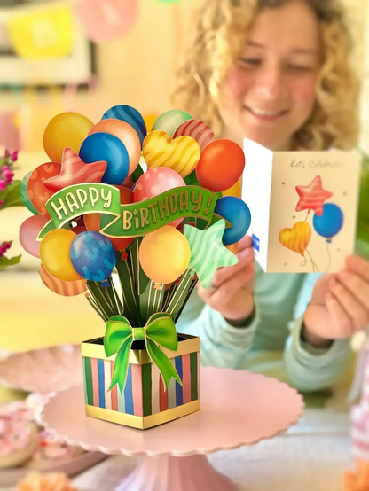 Birthday Balloons FreshCut Paper - Pop Up Balloon Bouquet