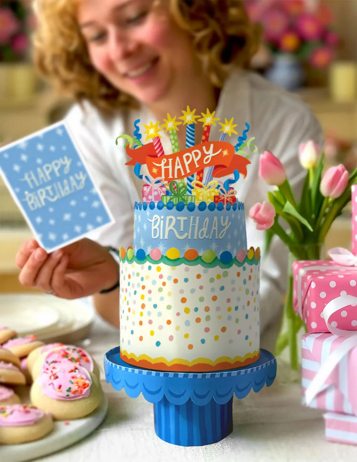 Confetti Birthday Cake FreshCut Paper - Pop Up Bouquet