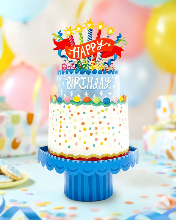 Confetti Birthday Cake FreshCut Paper - Pop Up Bouquet