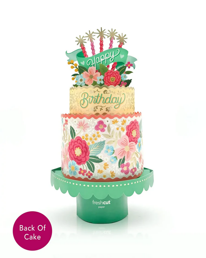 Blooming Birthday Cake FreshCut Paper - Pop Up Bouquet