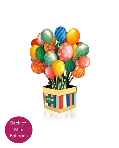 Mini Birthday Balloons FreshCut Paper - Pop Up Balloon Bouquet
