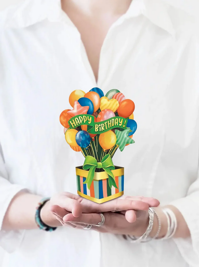 Mini Birthday Balloons FreshCut Paper - Pop Up Balloon Bouquet