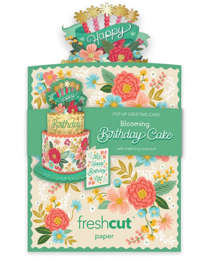 Mini Blooming Birthday Cake FreshCut Paper - Pop Up Bouquet