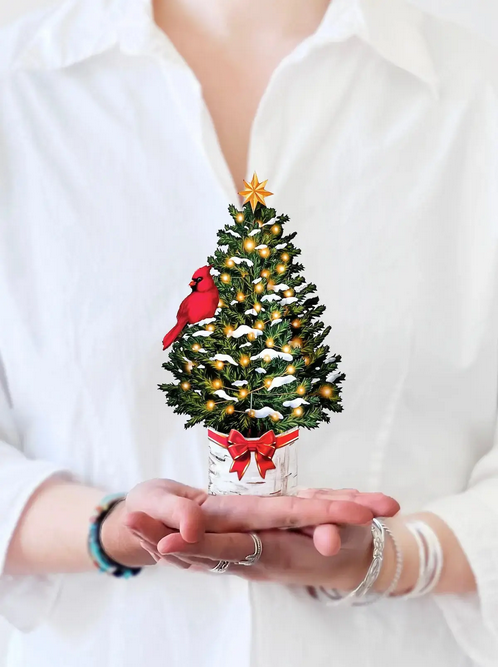 Mini Merry Mini Tree FreshCut Paper - Pop Up Bouquet Card
