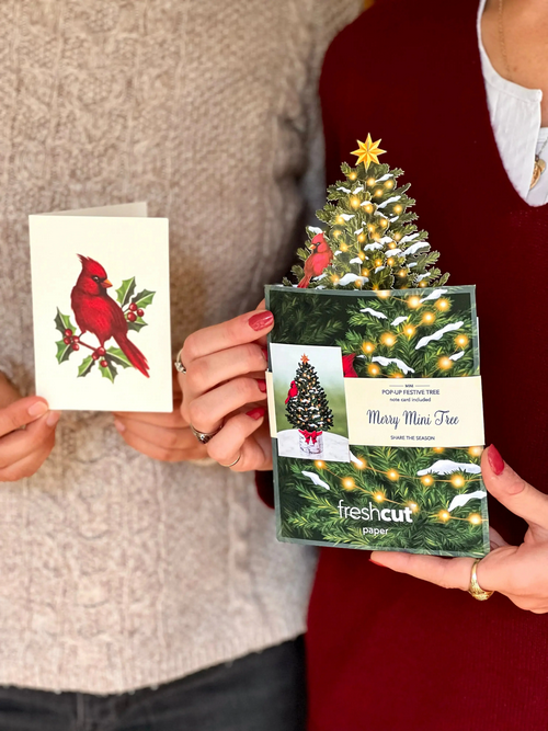 Mini Merry Mini Tree FreshCut Paper - Pop Up Bouquet Card