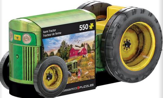 Farm Tractor Puzzle Tin