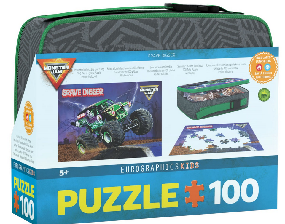 Grave Digger Monster Jam Lunch Bag Puzzle