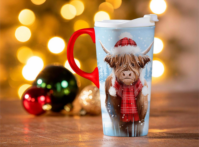 Holly Homestead Highland Cow Travel Cup