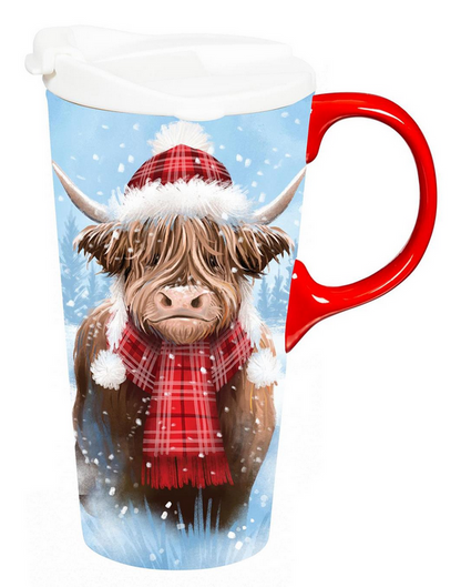Holly Homestead Highland Cow Travel Cup