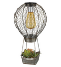 Hot Air Balloon Succulent Solar Decor