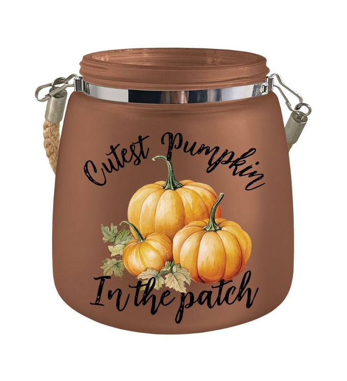 Cutest Pumpkin In The Patch LED Glass Candle Jar