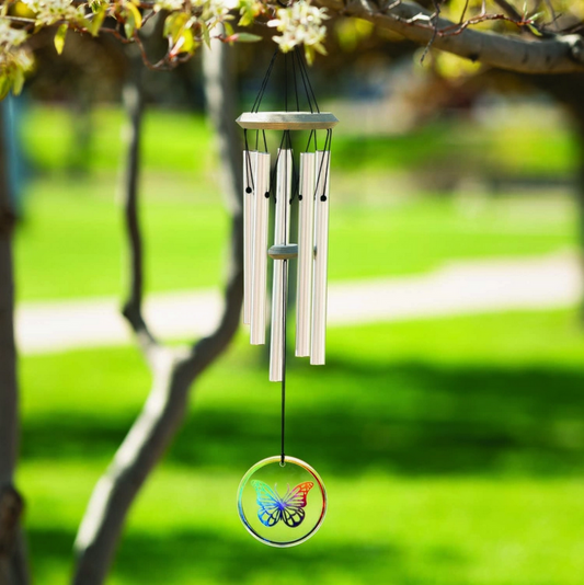 Glass Butterflty Woodstock Habitats Wind Chime