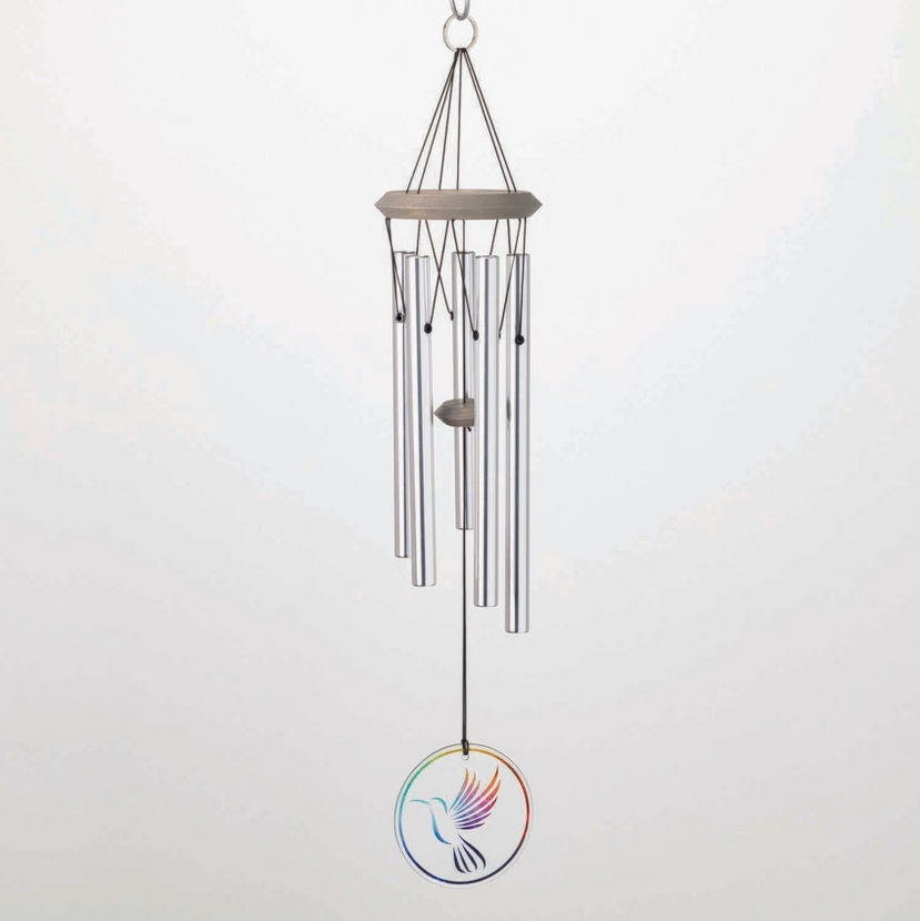 Glass Hummingbird Woodstock Habitat Wind Chime