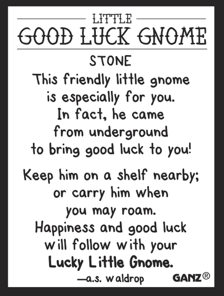 Little Good Luck Gnome Pocket Stone/Charm