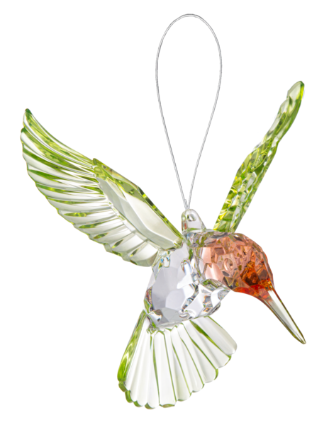 Acrylic Red Throated Hummingbird Ornament