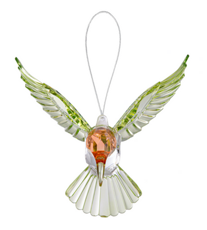 Acrylic Red Throated Hummingbird Ornament