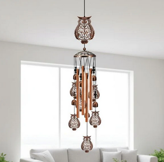 Owl Metal Iron Art Wind Chime