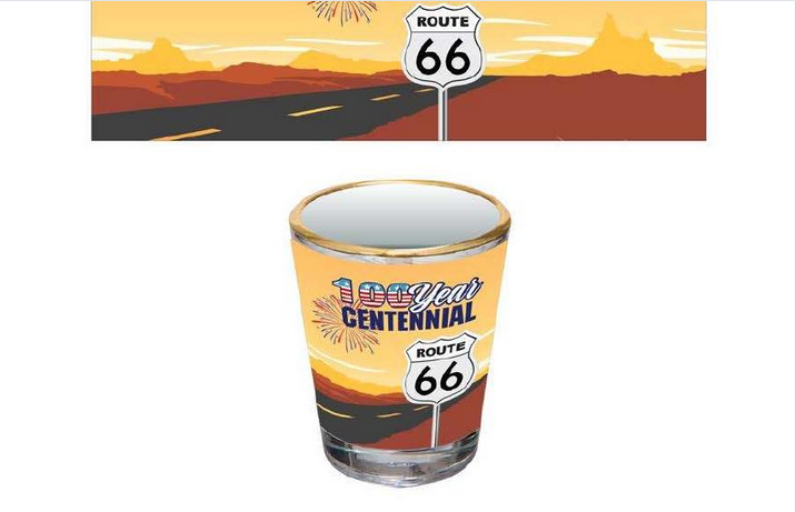 100 Year Centennial Route 66 Shot Glass
