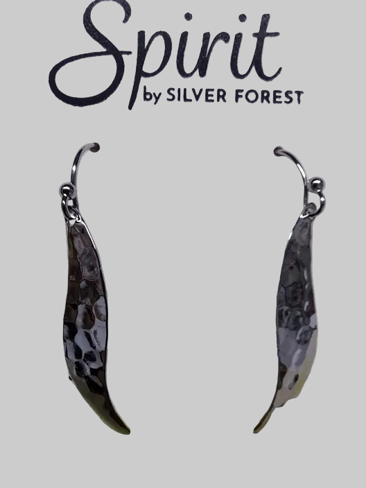 Spirit by Silver Forest Hammered Swirl Drop Earrings
