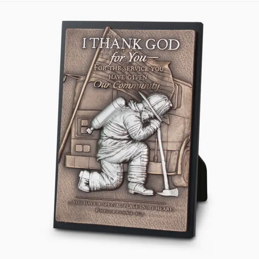 Fireman Moments of Faith Plaque