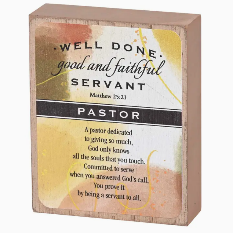 Pastor Dedicated Tabletop Plaque