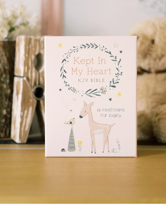 Kept In My Heart - A Keepsake For Baby KJV Bible