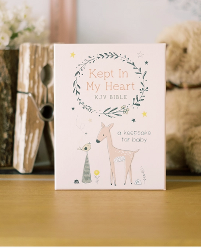 Kept In My Heart - A Keepsake For Baby KJV Bible