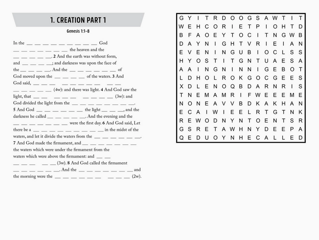 Bible Memory 2 - in - 1 Word Games