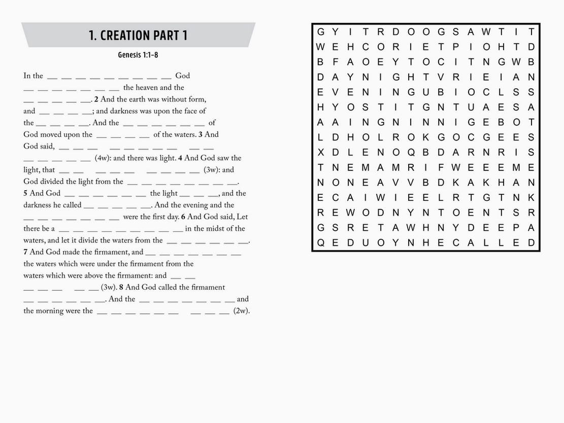 Bible Memory 2 - in - 1 Word Games