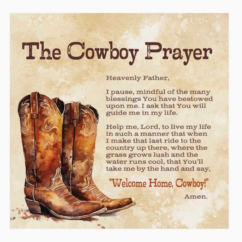 The Cowboy Prayer Memory Box