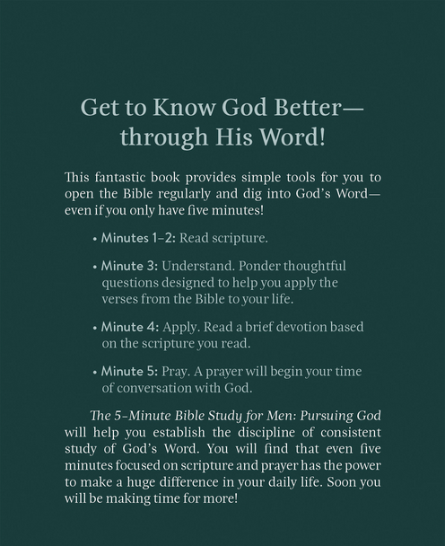 The 5-Minute Bible Study For Men - Pursuing God