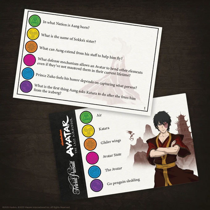 Trivial Pursuit Avatar The Last Airbender