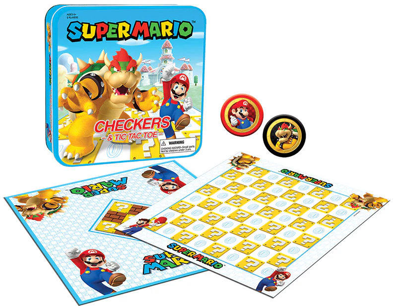 Super Mario vs. Bowser Checkers & Tic Tac Toe