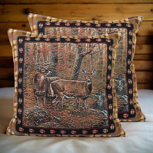 Deer Tapestry Pillow