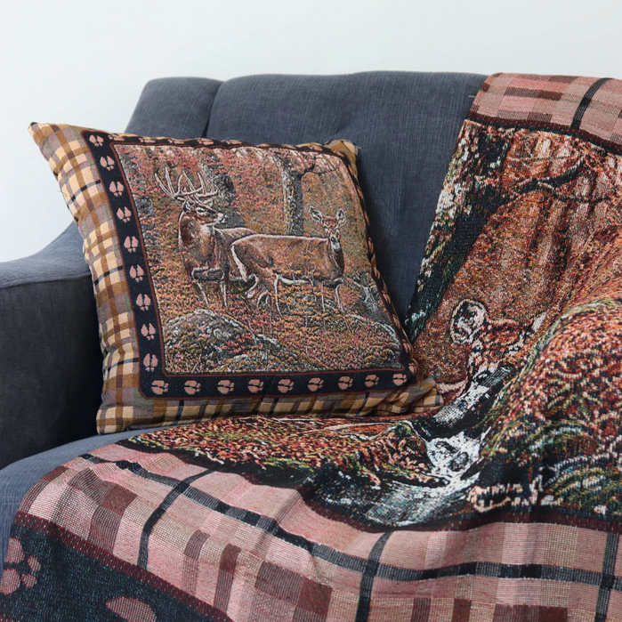 Deer Tapestry Pillow