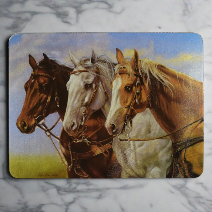 Tempered Glass Horse Cutting Board