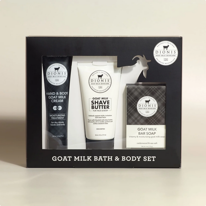 Cedarwood & Sea Salt Goat Milk Bath & Body Set
