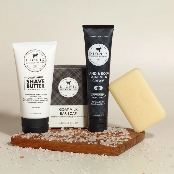 Cedarwood & Sea Salt Goat Milk Bath & Body Set
