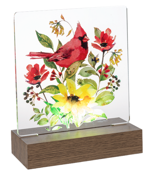 Cardinal & Hummingbird Tabletop LED