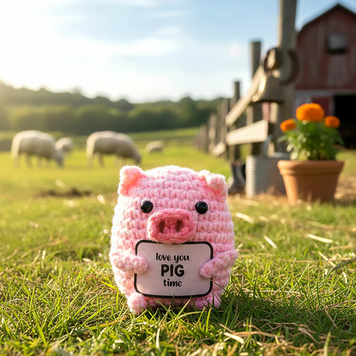 Mini Crocheted Pig