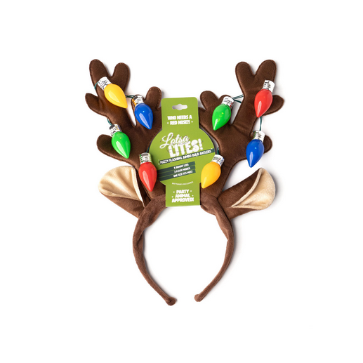 Christmas Jumbo Bulb Light Up Antlers Headband