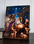 The Nativity Lighted Tabletop Canvas