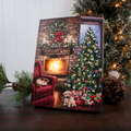 Fireside Christmas Lighted Tabletop Canvas