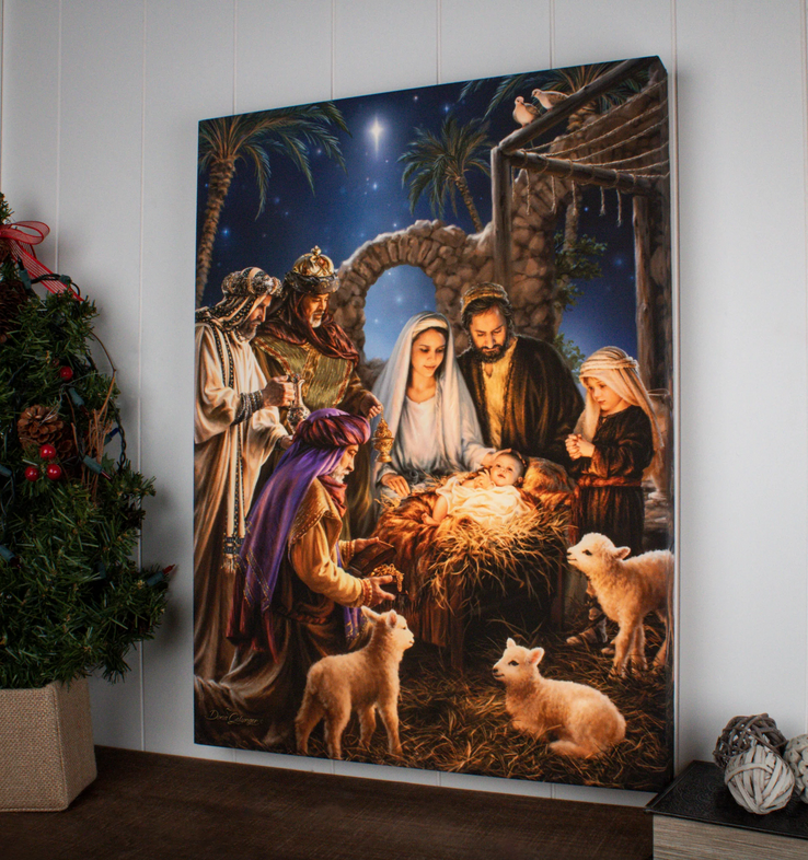 The Nativity Backlit Illuminated Print