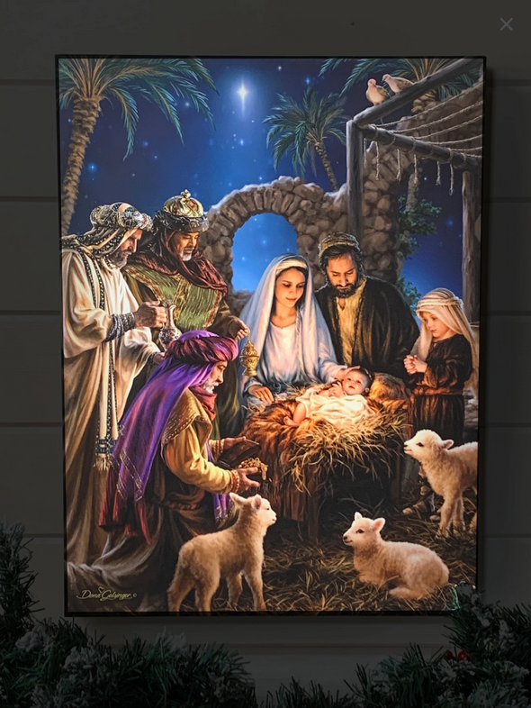 The Nativity Backlit Illuminated Print